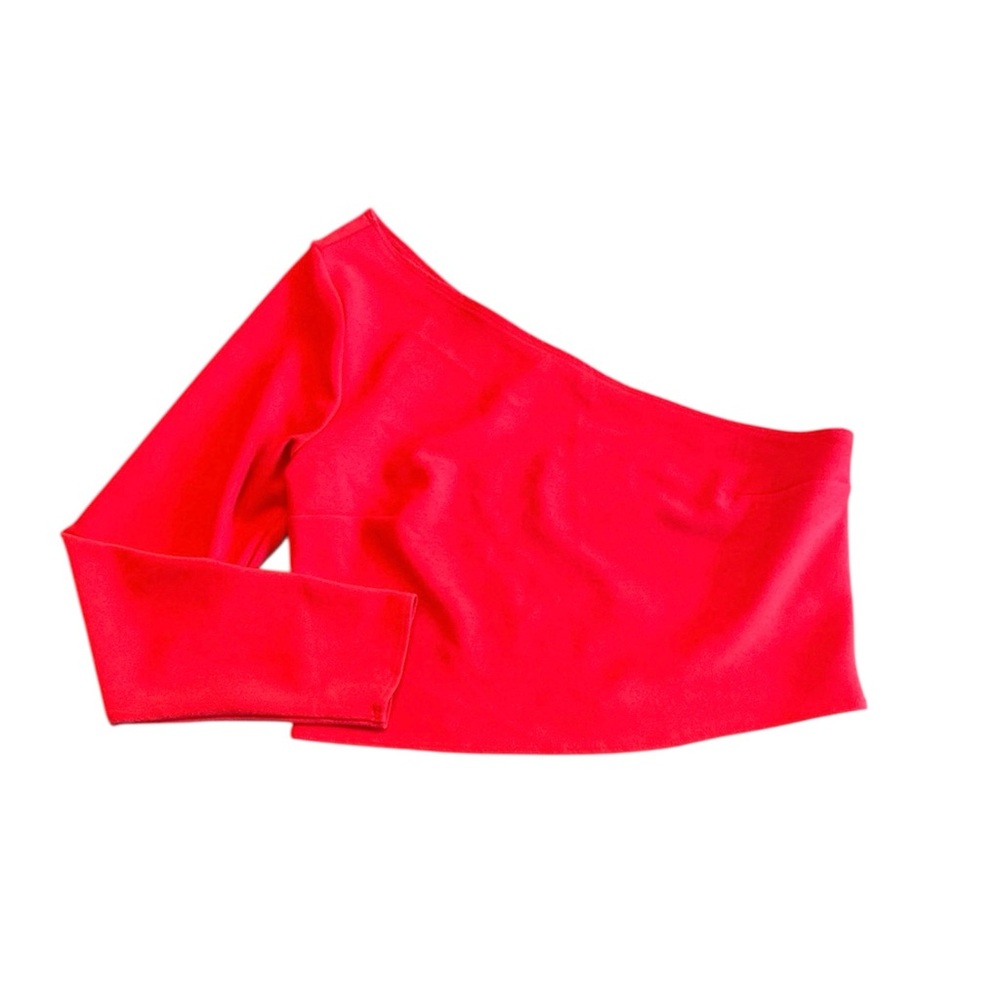 Abercrombie & Fitch Red One-Shoulder Crop Top